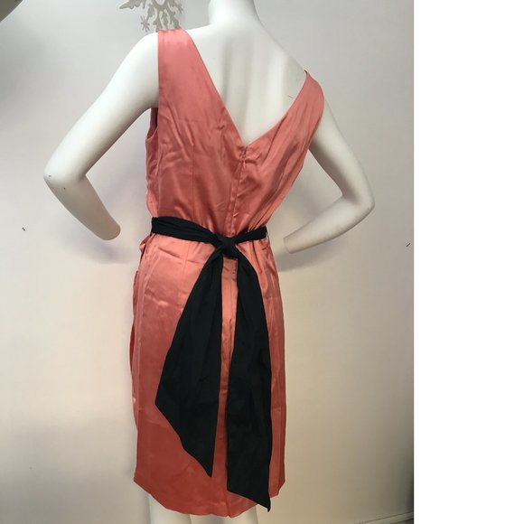 Le Chateau  Corral Peach Salmon Bodycon Formal cocktail dress stretchy satin NWT - Picture 1 of 5